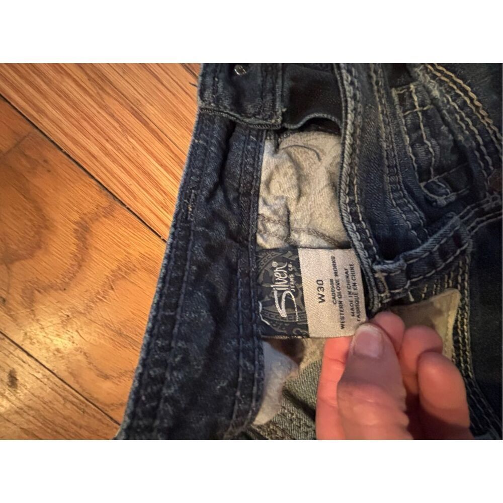 Silver Capri Jeans - Picture 3 of 4